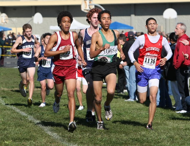 NCS XC D5 Boys-077.JPG - 2009 North Coast Section Cross Country Championships, Hayward High School, Hayward, California